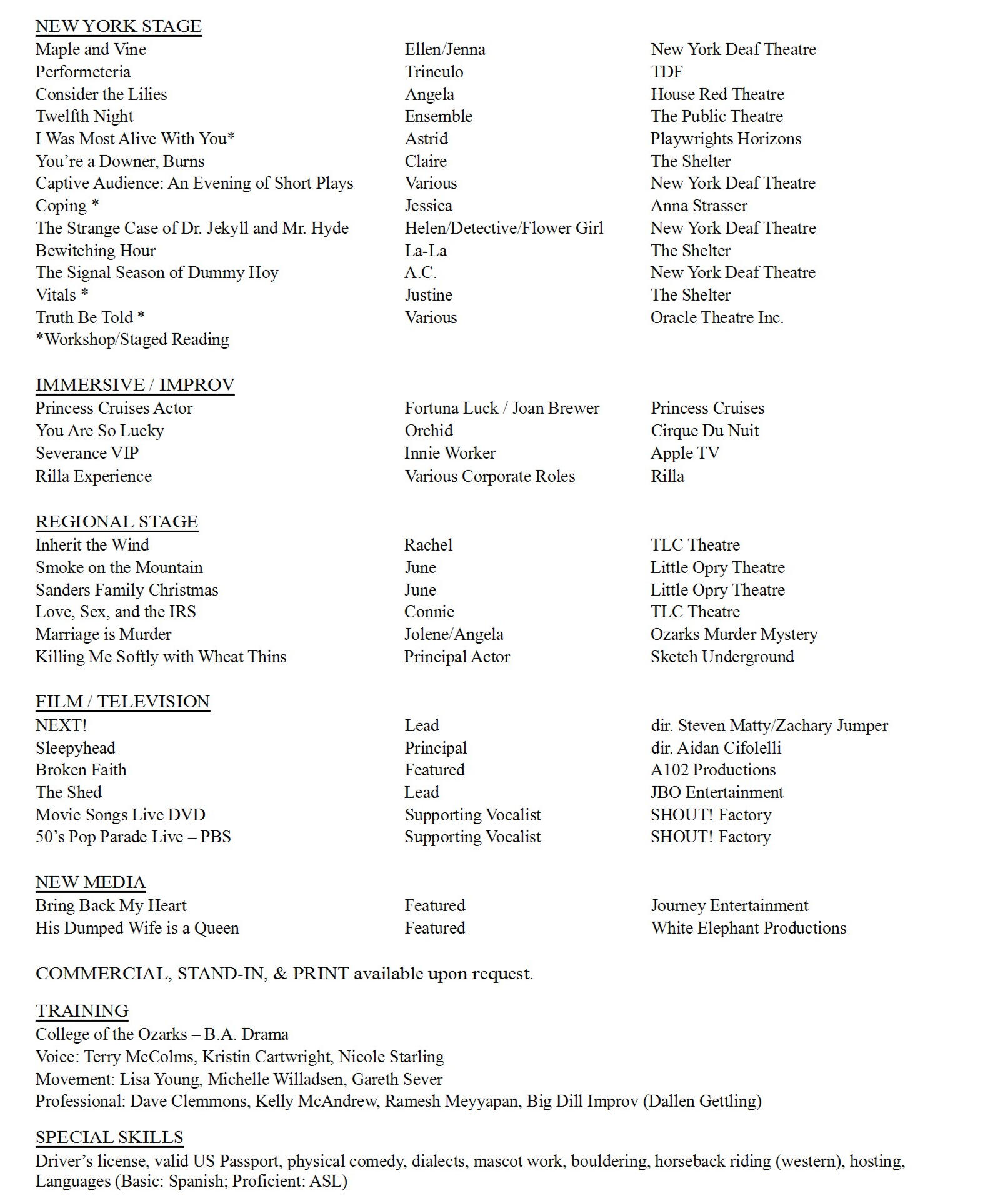 Liarra Michelle's Resume